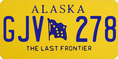 AK license plate GJV278