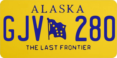 AK license plate GJV280