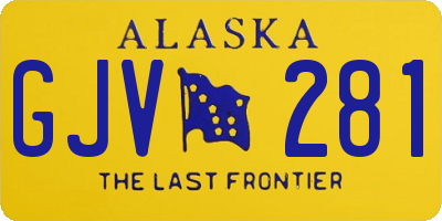 AK license plate GJV281