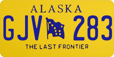 AK license plate GJV283