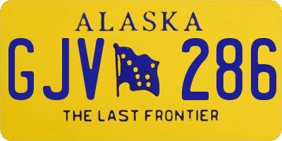 AK license plate GJV286