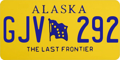 AK license plate GJV292