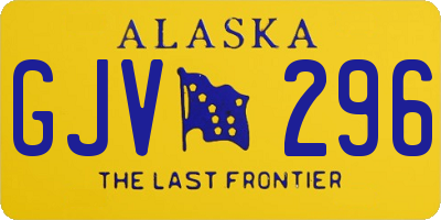 AK license plate GJV296