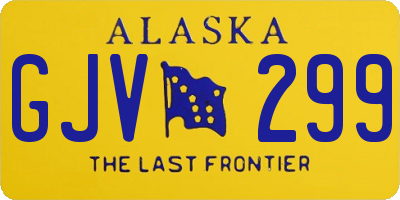 AK license plate GJV299