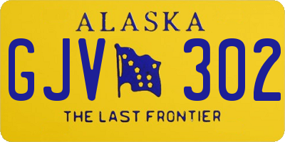 AK license plate GJV302