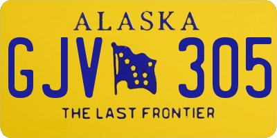 AK license plate GJV305