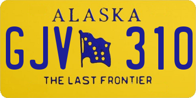 AK license plate GJV310