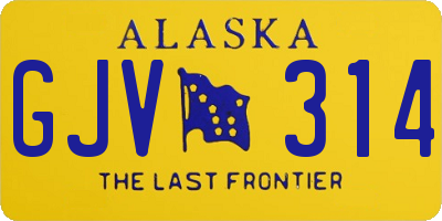 AK license plate GJV314