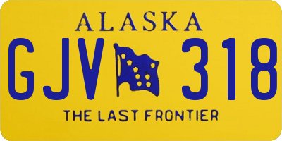 AK license plate GJV318