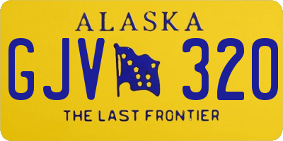 AK license plate GJV320