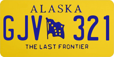 AK license plate GJV321