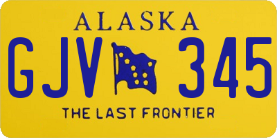 AK license plate GJV345