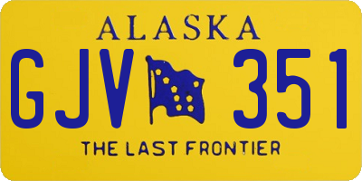 AK license plate GJV351