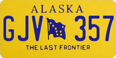 AK license plate GJV357