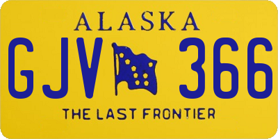 AK license plate GJV366