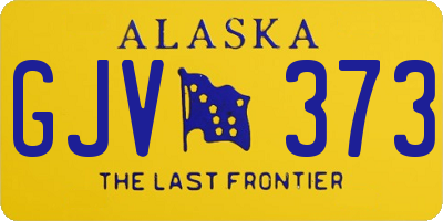 AK license plate GJV373