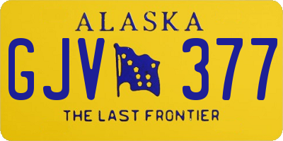AK license plate GJV377