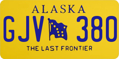 AK license plate GJV380