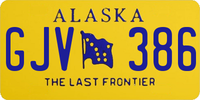AK license plate GJV386