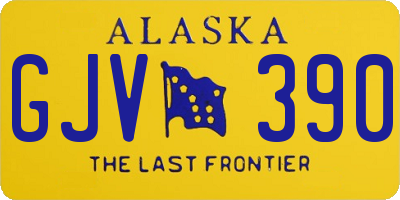 AK license plate GJV390