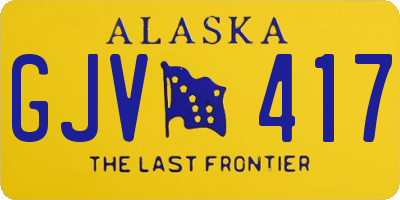 AK license plate GJV417