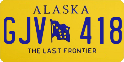 AK license plate GJV418