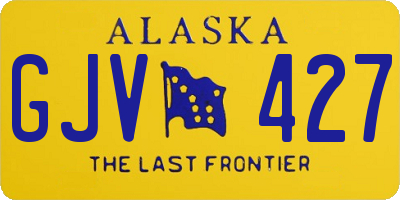 AK license plate GJV427