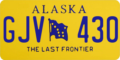 AK license plate GJV430