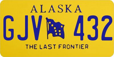 AK license plate GJV432