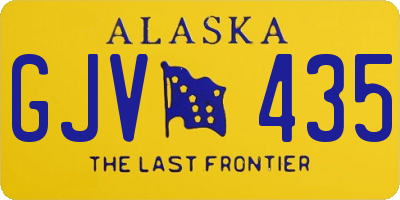 AK license plate GJV435