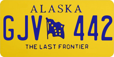 AK license plate GJV442