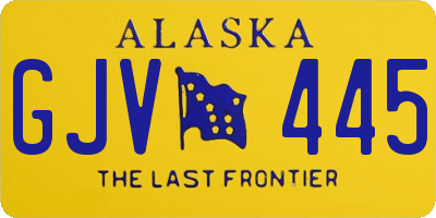 AK license plate GJV445