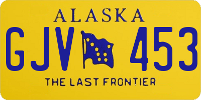 AK license plate GJV453