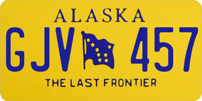 AK license plate GJV457