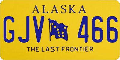 AK license plate GJV466