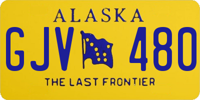 AK license plate GJV480