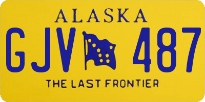 AK license plate GJV487
