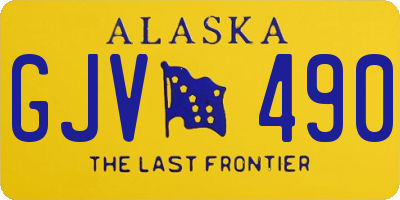AK license plate GJV490