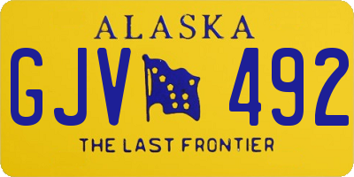 AK license plate GJV492