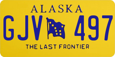 AK license plate GJV497