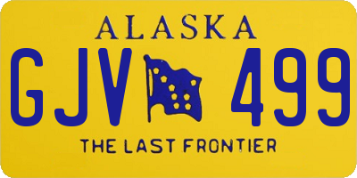 AK license plate GJV499