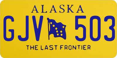 AK license plate GJV503