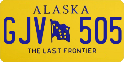 AK license plate GJV505