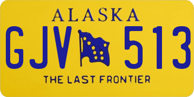 AK license plate GJV513