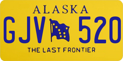 AK license plate GJV520