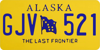 AK license plate GJV521