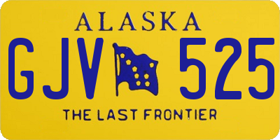 AK license plate GJV525
