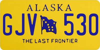 AK license plate GJV530