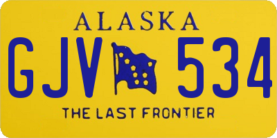 AK license plate GJV534