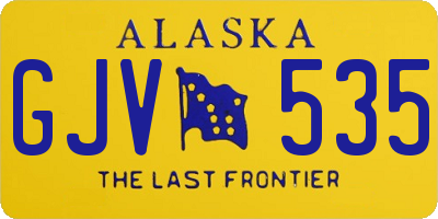 AK license plate GJV535